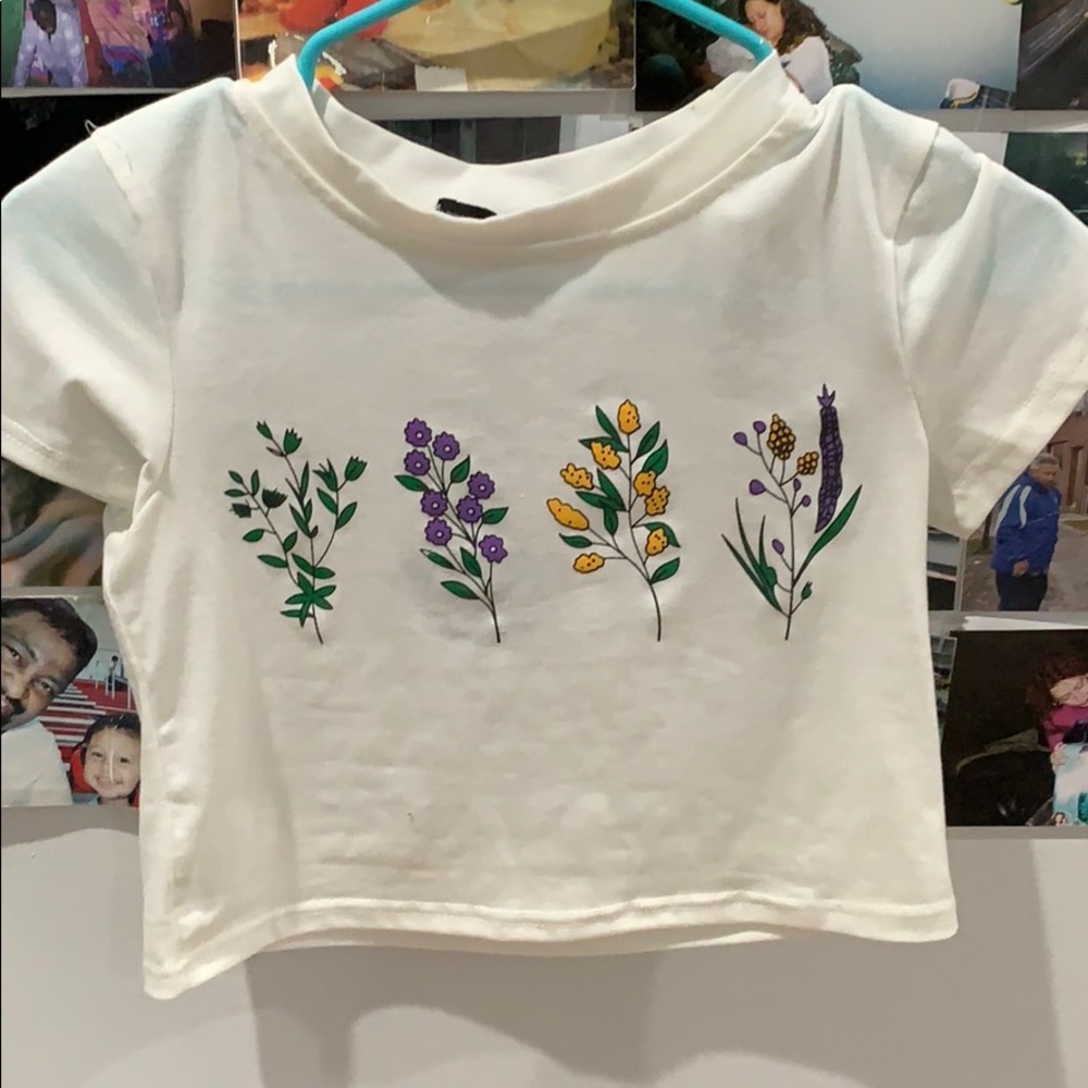 White flower shirt (zaful)